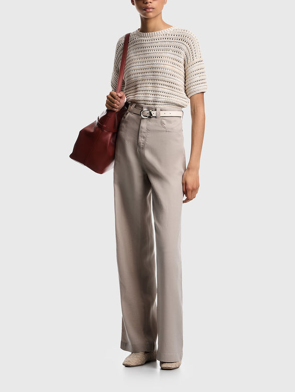 Beige linen pants - 4