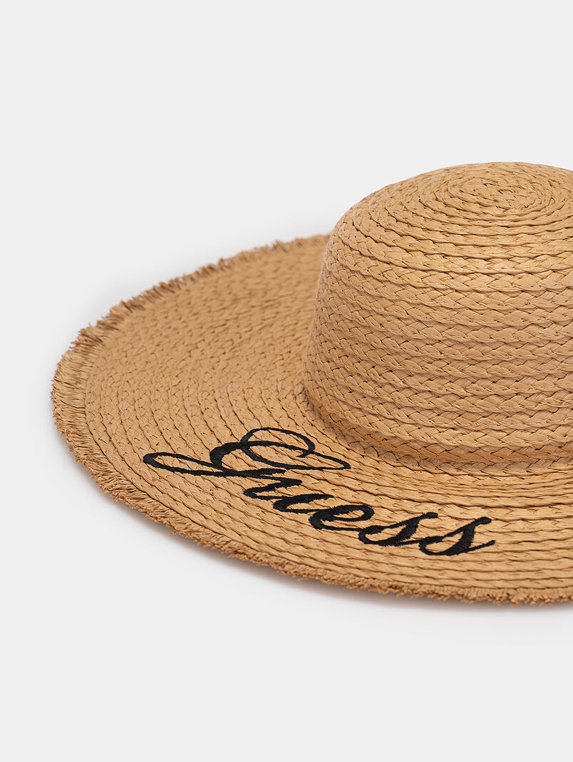 Straw hat with logo embroidery - 3