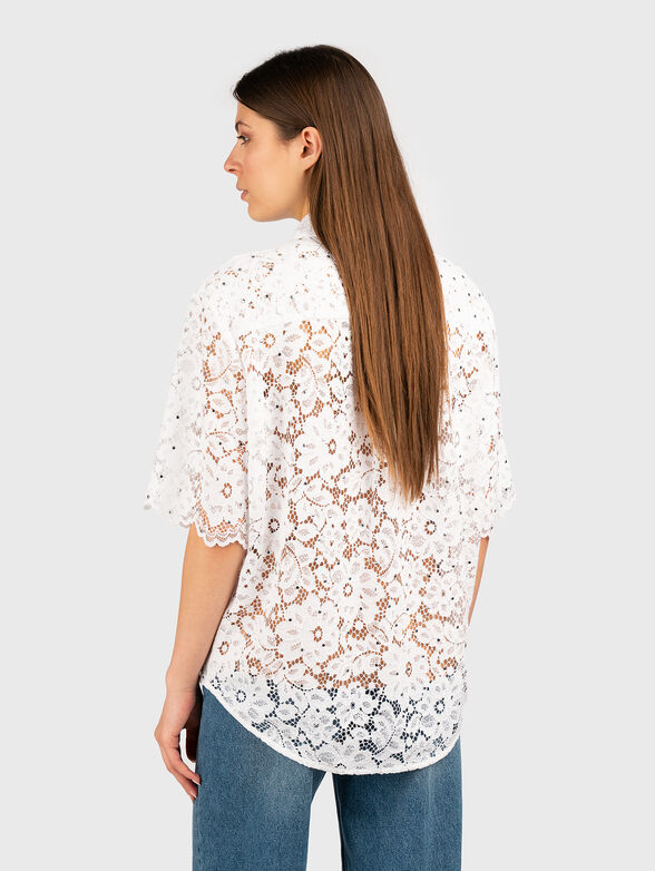 Lace shirt with short sleeves - 3