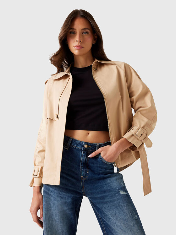 RAPHAELLE short trench coat with belt - 1