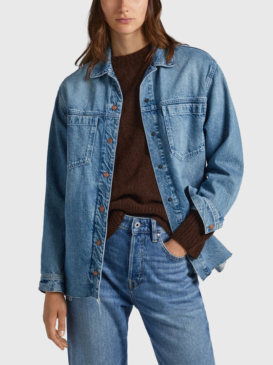 Дънково яке в син цвят - 1