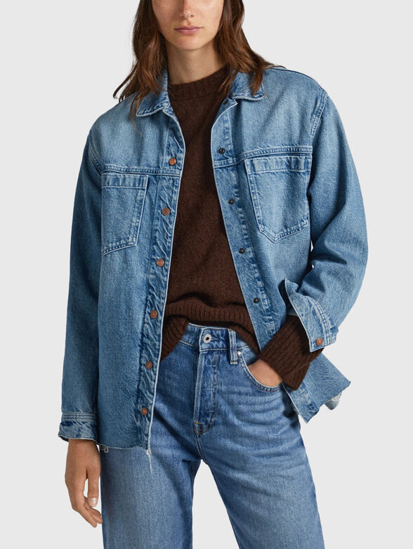 Denim jacket in blue color - 1