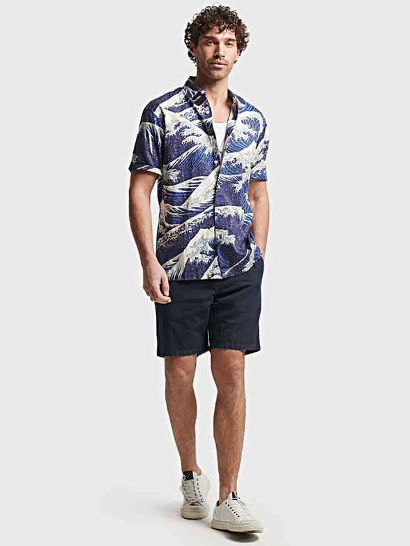 VINTAGE black shirt with floral print - 2