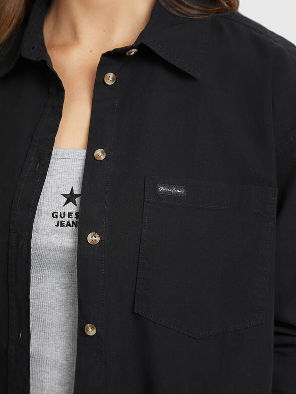 Black shirt with oval hem - 4