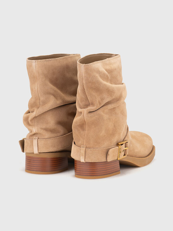 Suede boots with gold details - 3