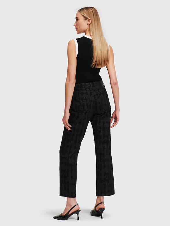 Black jeans with logo print - 2
