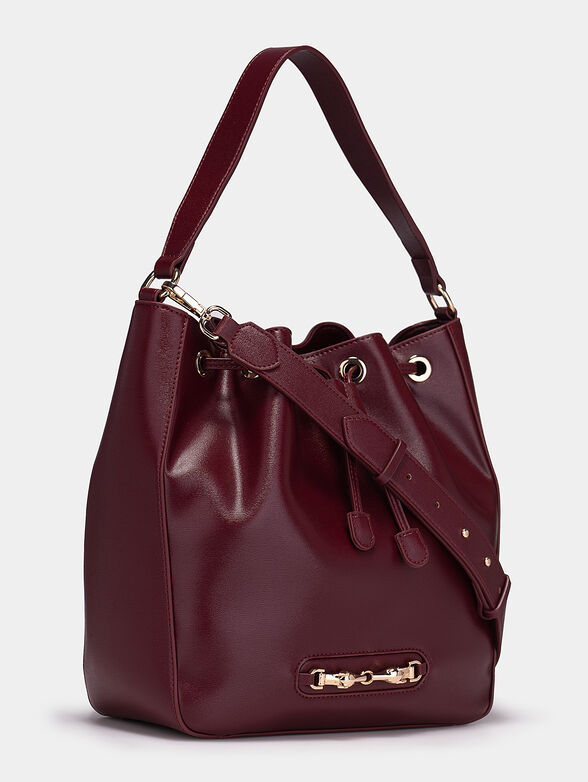EDEN Bucket bag in bordeaux color - 2