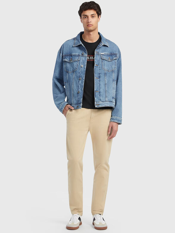 Black T-shirt with logo print - 4