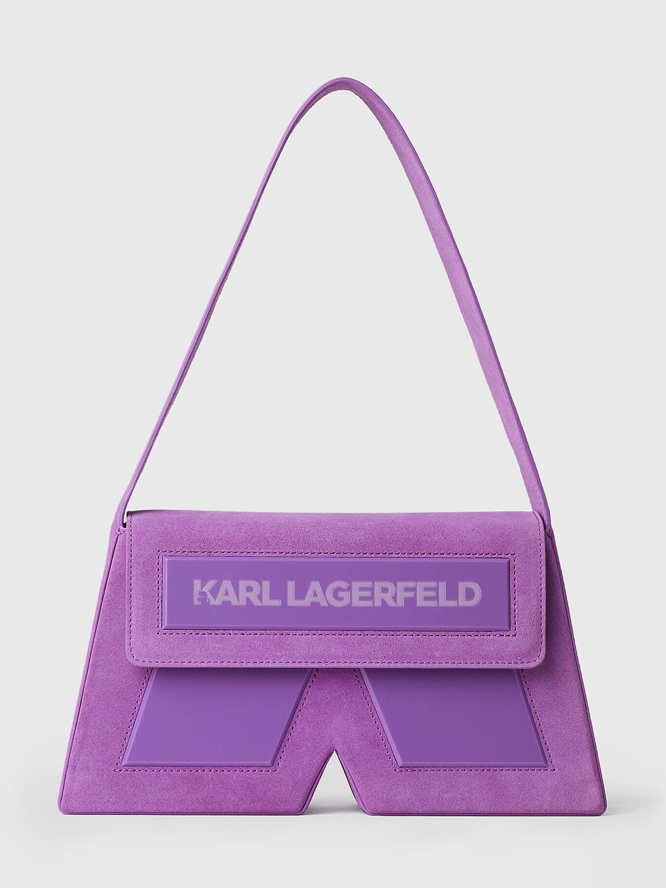 ICON K black suede bag brand Karl Lagerfeld Globalbrandsstore en