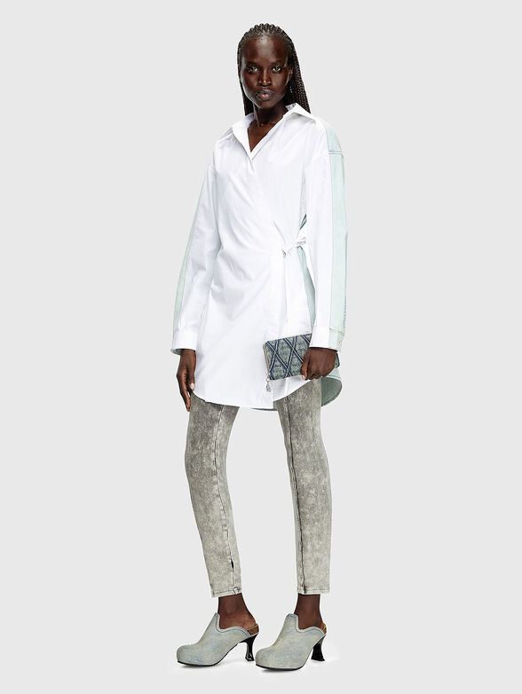 D-ELPHI-DEN dress with contrasting textures - 3