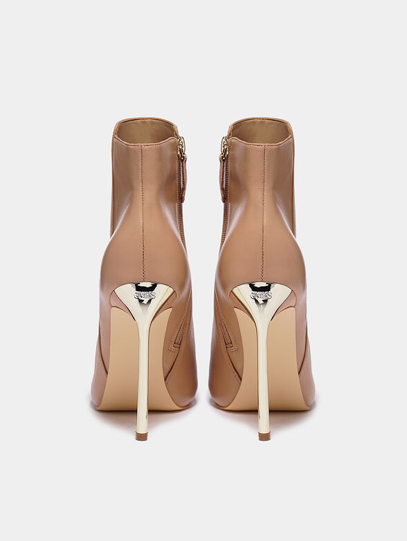 EHREN leather ankle boots in beige color - 3