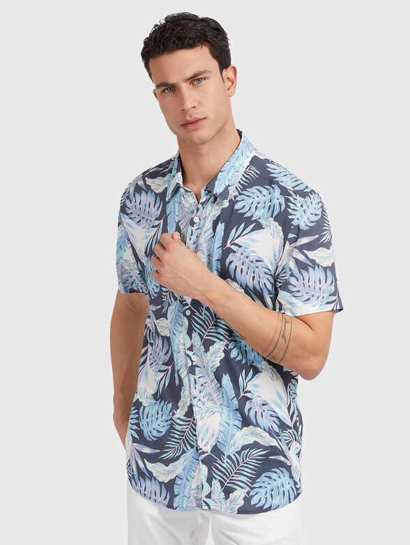RAYON INDGO printed shirt - 1