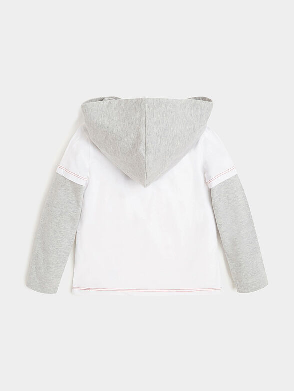 Sweatshirt with buttons and hood - 2
