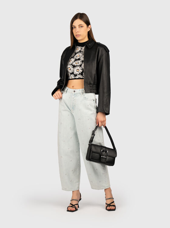 LEVANO leather jacket with classic collar - 2