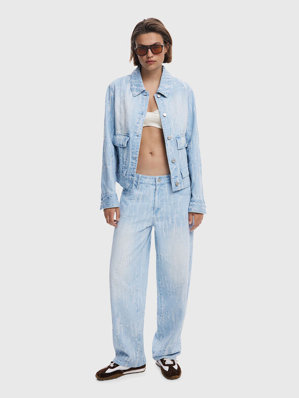 Denim jeans with accent rips - 6