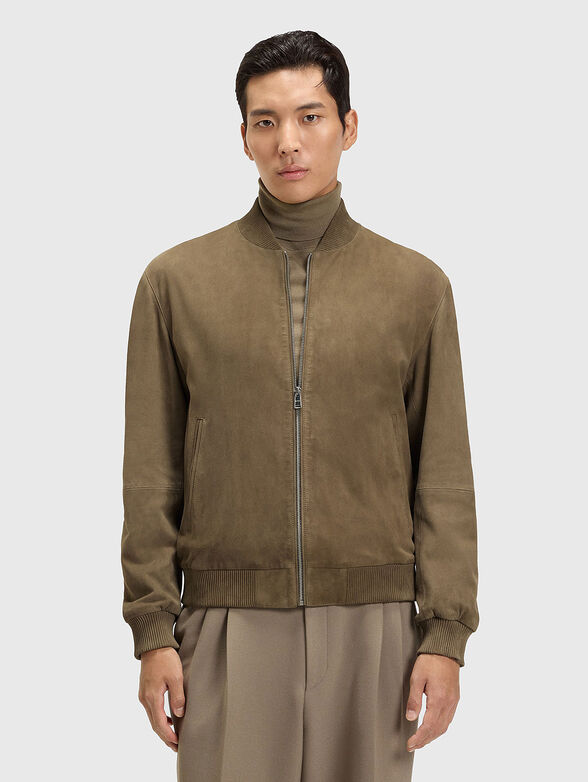 Suede jacket with pockets - 1