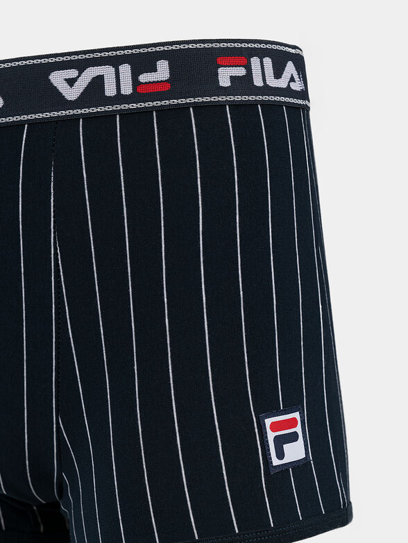 Trunks with striped print and logo detail - 2