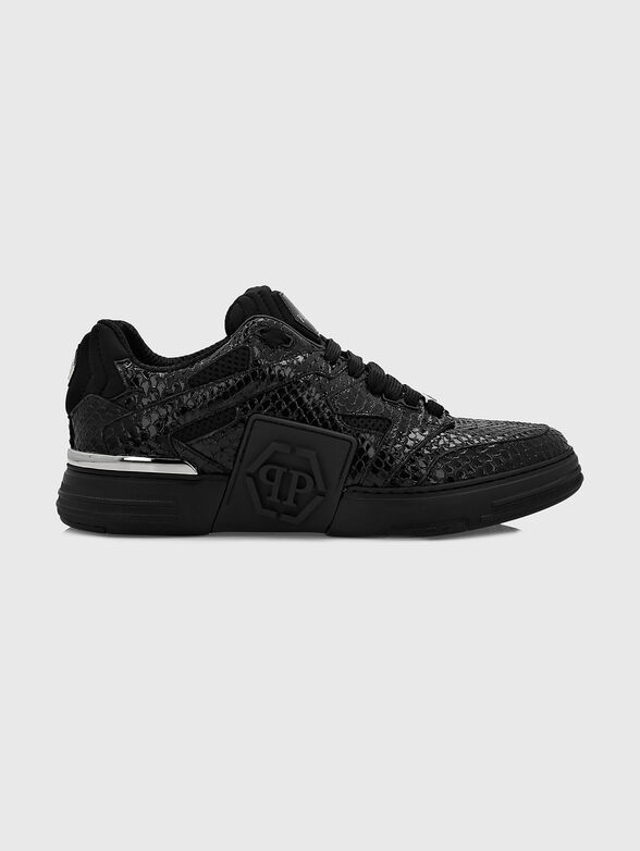 Black python skin shoes - 0