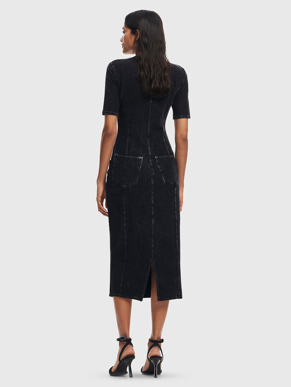 RACE black midi dress - 2