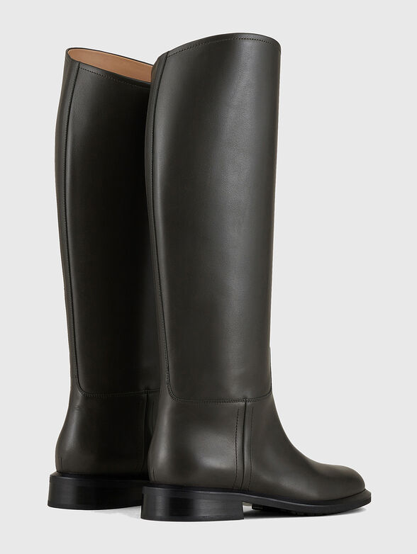 Black leather boots - 3