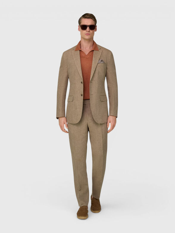 Beige linen suit - 1