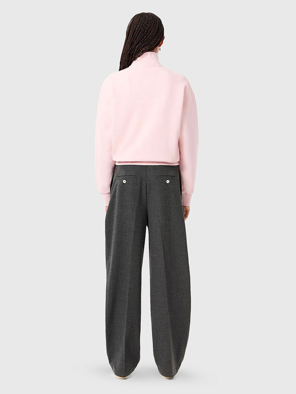 Gray wide leg trousers - 2