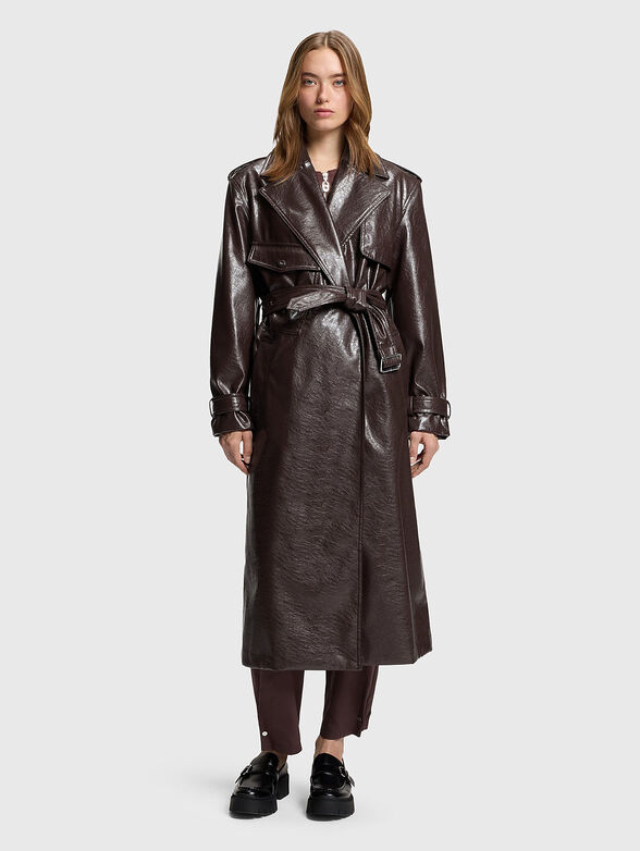 Trench coat with waist belt - 1