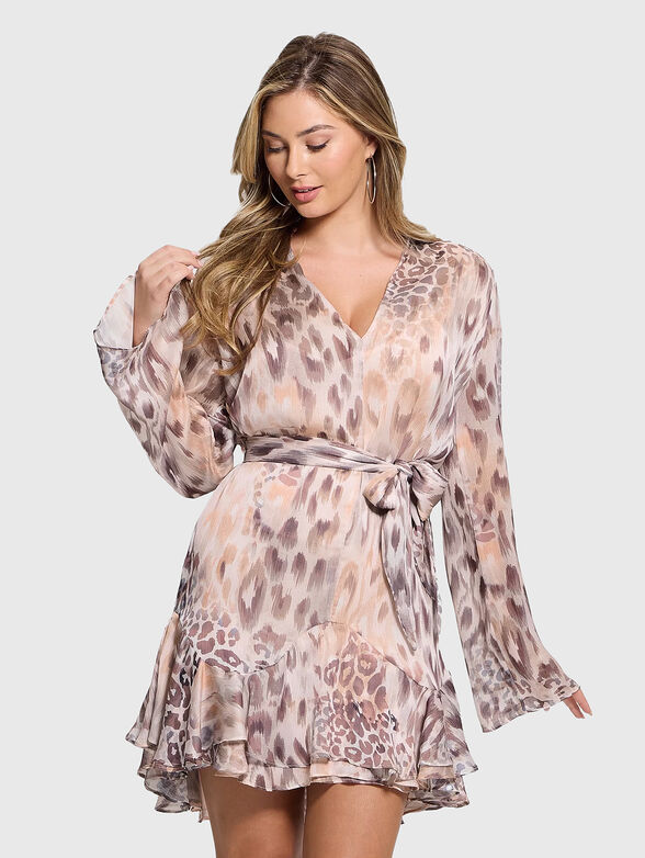 Mini dress with floral motifs - 4