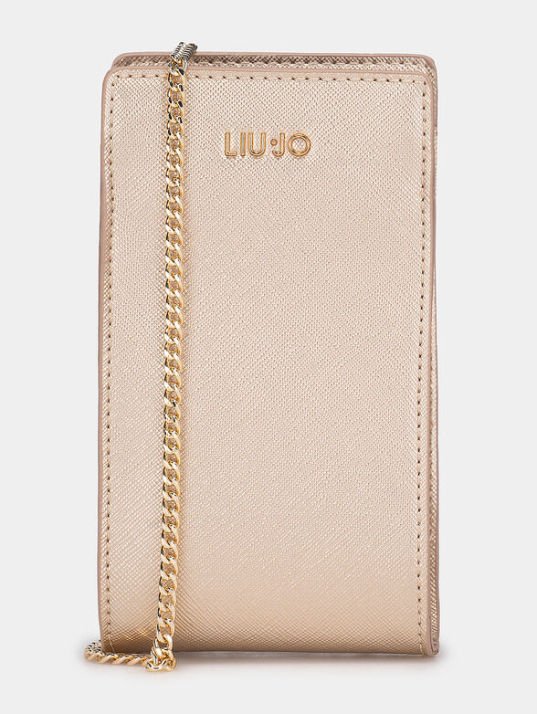 Black phone case with logo detail - 1