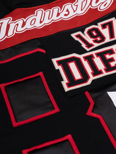 Bomber jacket with hood and art details - 4