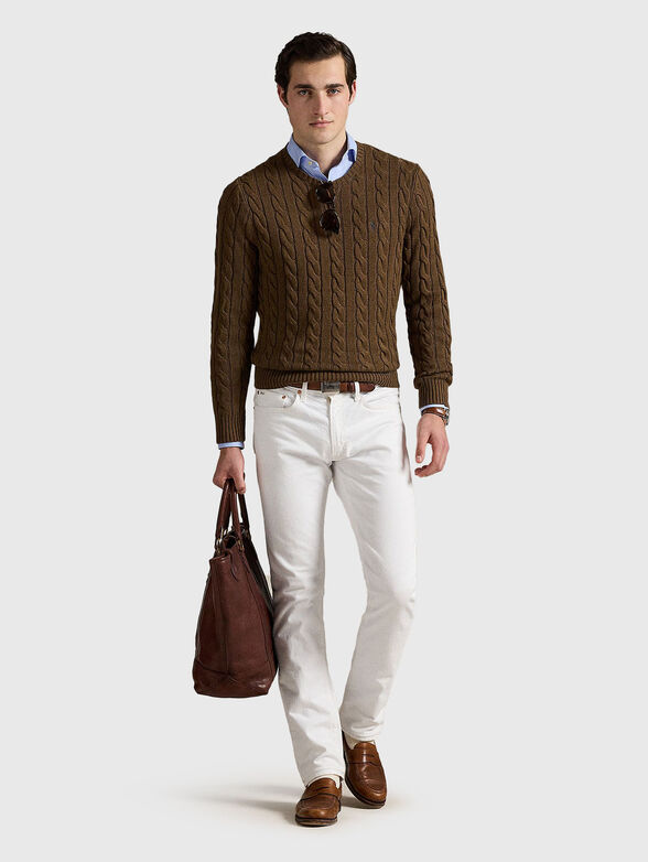 Round neck knitted sweater - 2