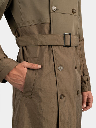 Cotton trench in brown color - 4