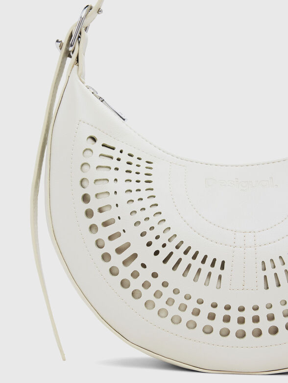 Eco leather hobo bag with perforation - 5