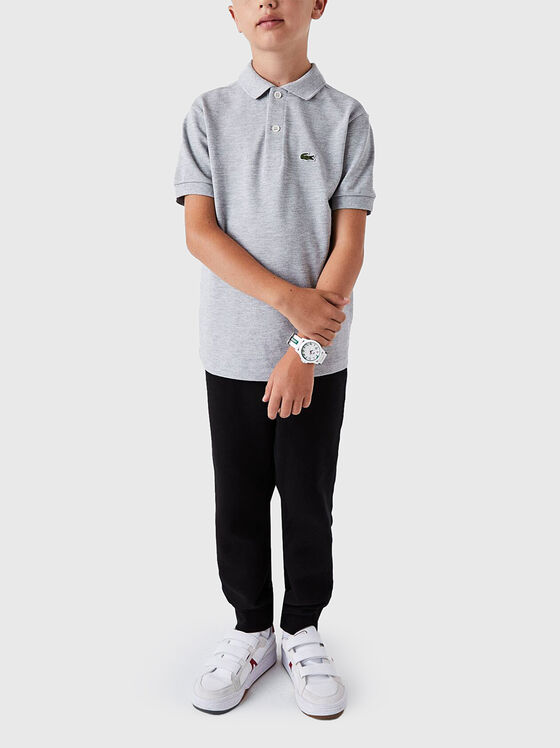 Cotton polo shirt with logo  - 1