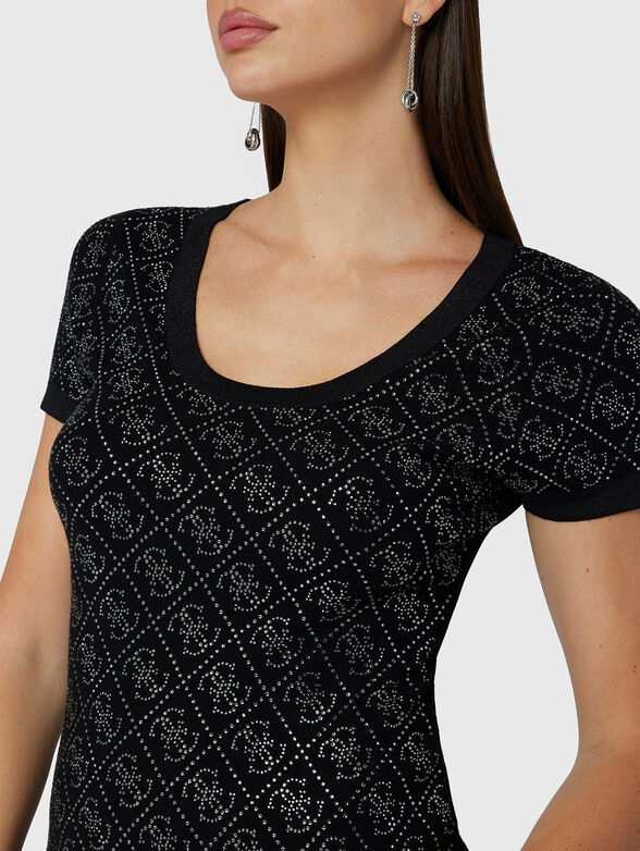 Rhinestone mini dress - 3