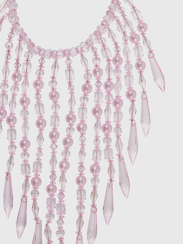 Necklace with pink beads  - 2