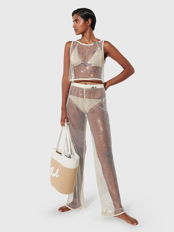 Pants with appliqu&eacute;d sequins - 4