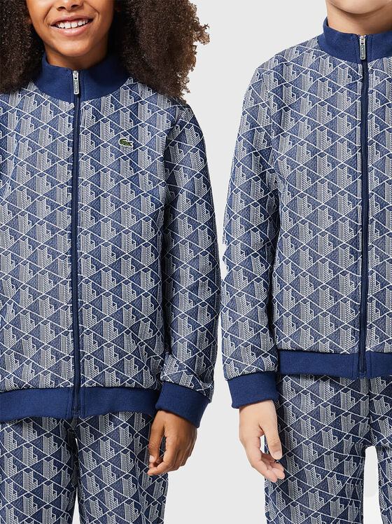 Sweatshirt with geometric pattern  - 1