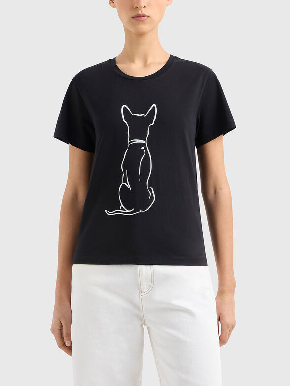 Print cotton T-shirt - 1