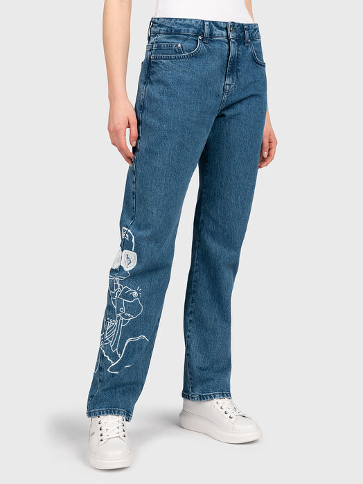 KLxDISNEY jeans with accent print