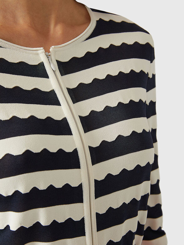 Striped cardigan with zip - 4
