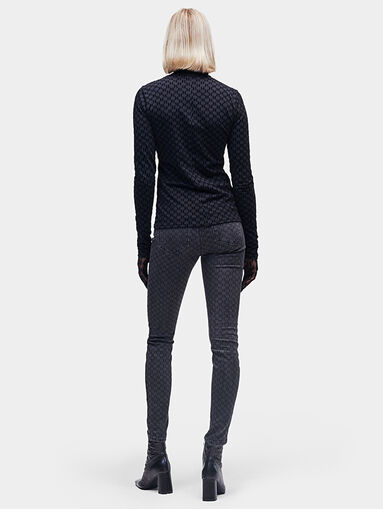 Turtleneck with monogram print - 3