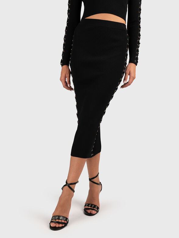 Lace up midi skirt - 1