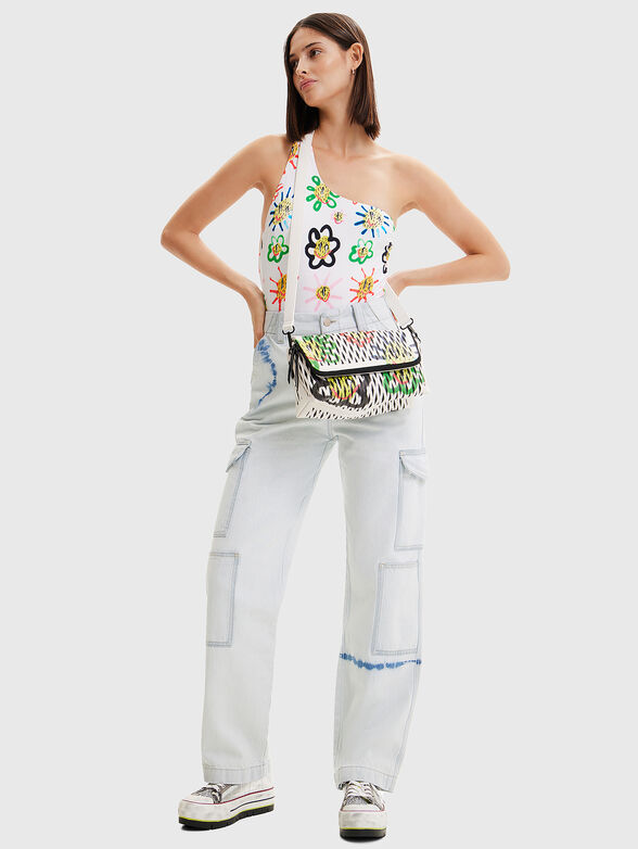 ARTY crossbody bag with multicolored print - 2