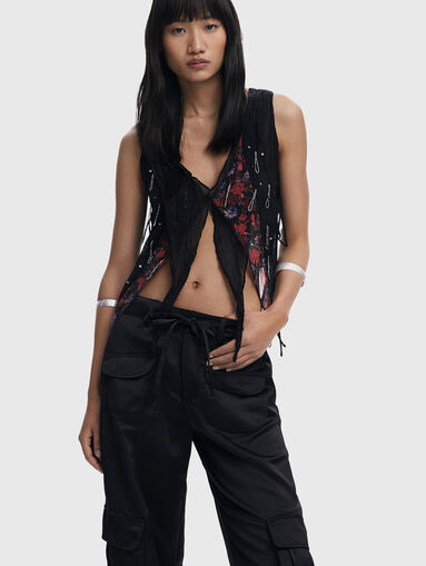 LINA satin cargo pants - 4