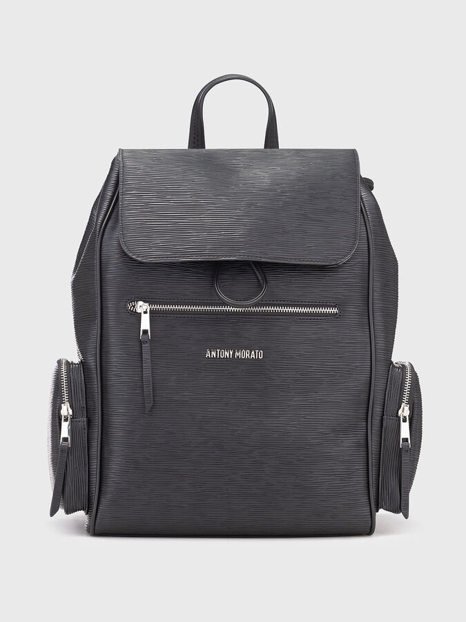 Backpack with embossed texture