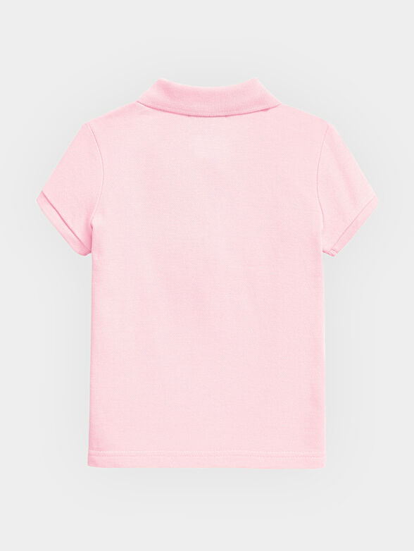 Pink Polo shirt with logo embroidery - 2