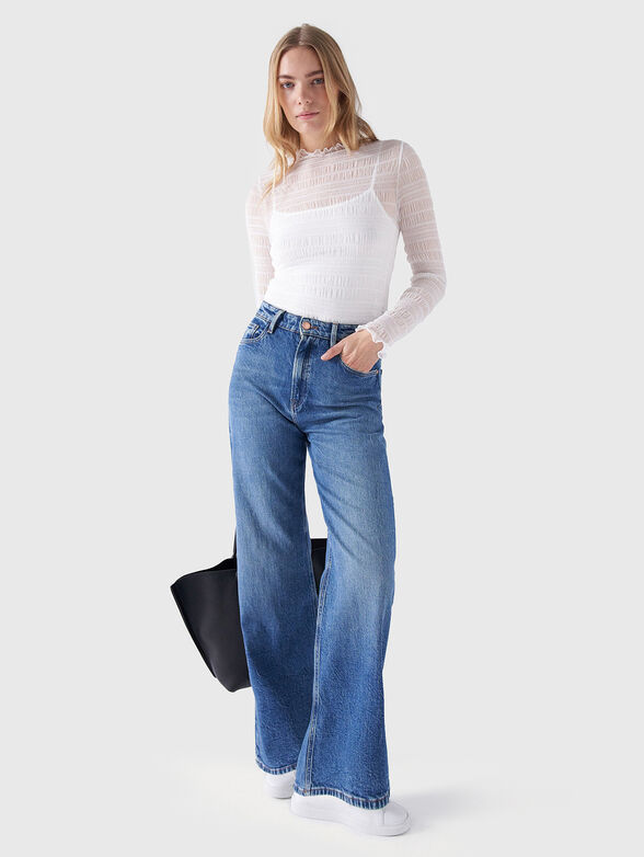 White blouse with translucent effect  - 2