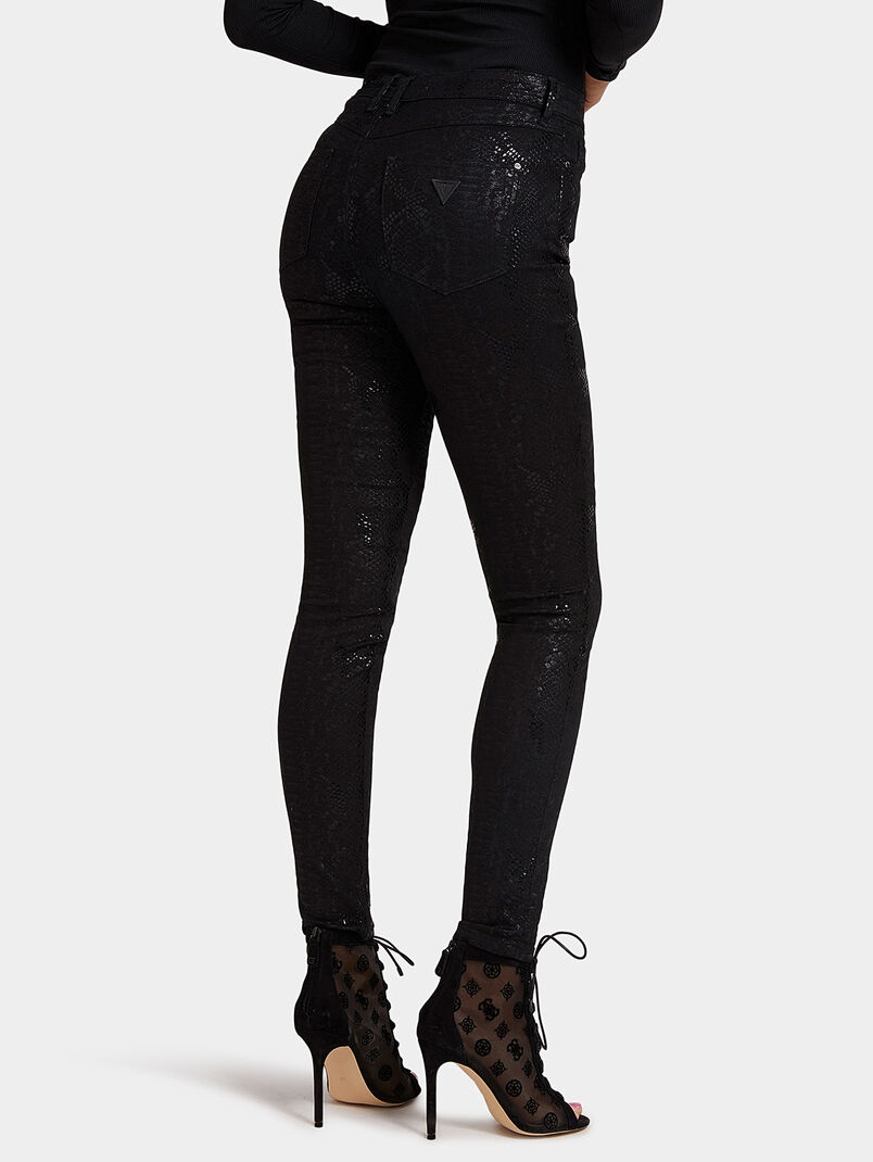 Black pants with snake print - 3
