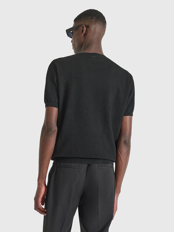 Short sleeve sweater in black - 2